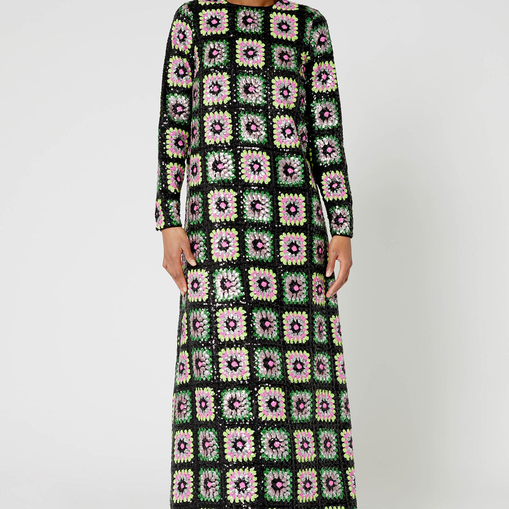 Robe longue Crochet paillette