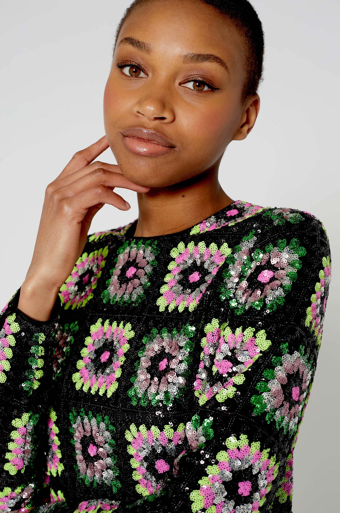 Robe longue Crochet paillette