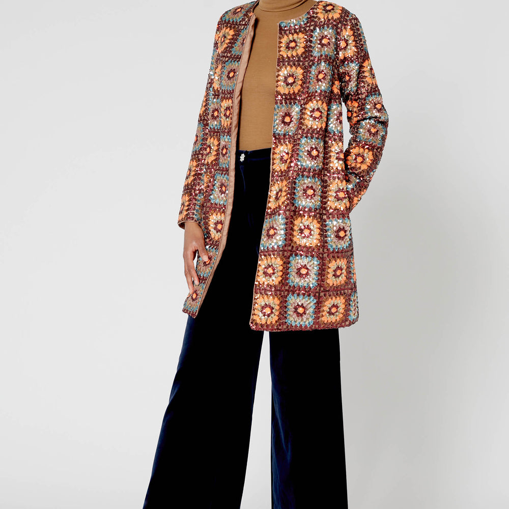 Veste Crochet paillette