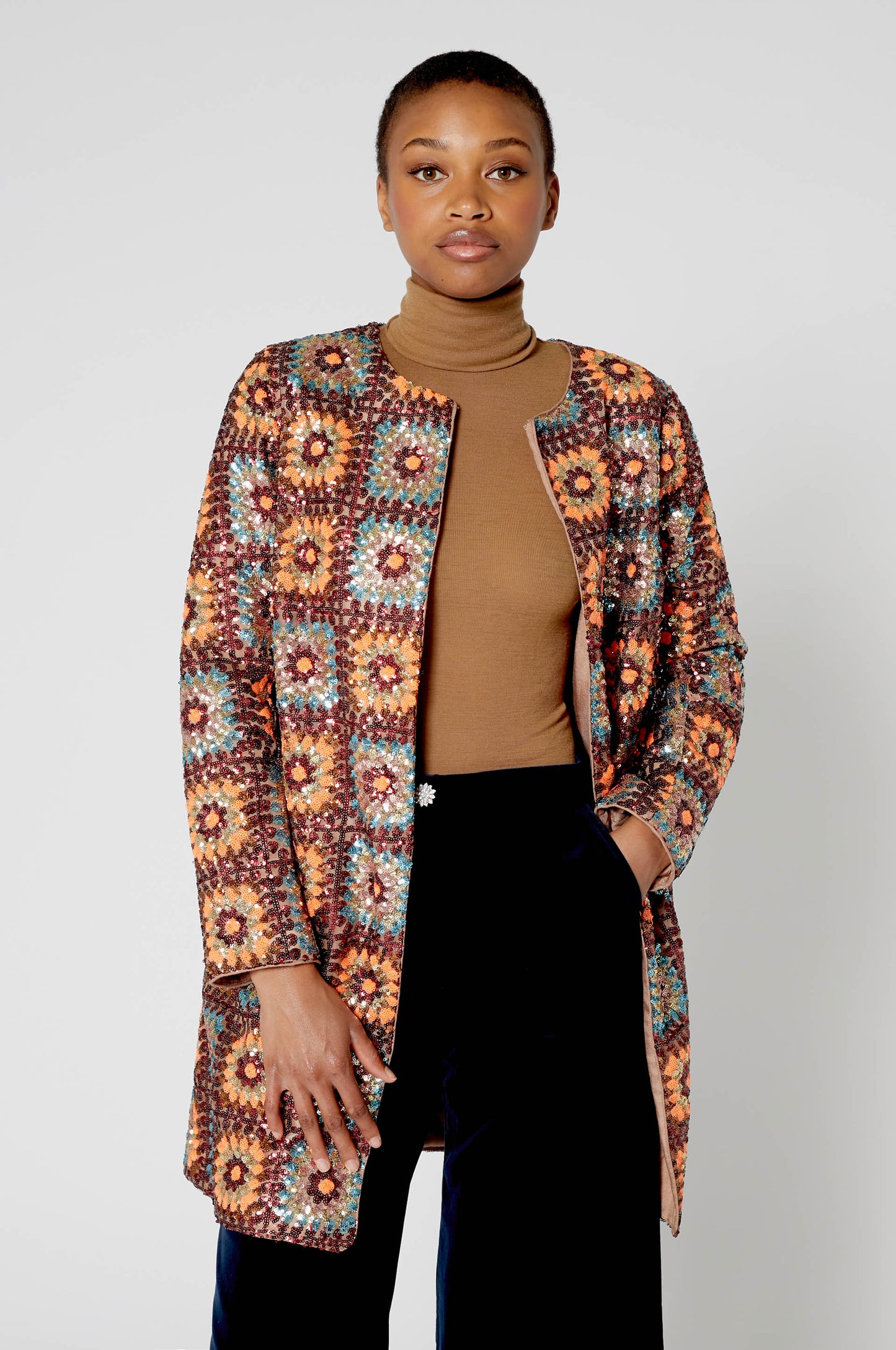 Veste Crochet paillette