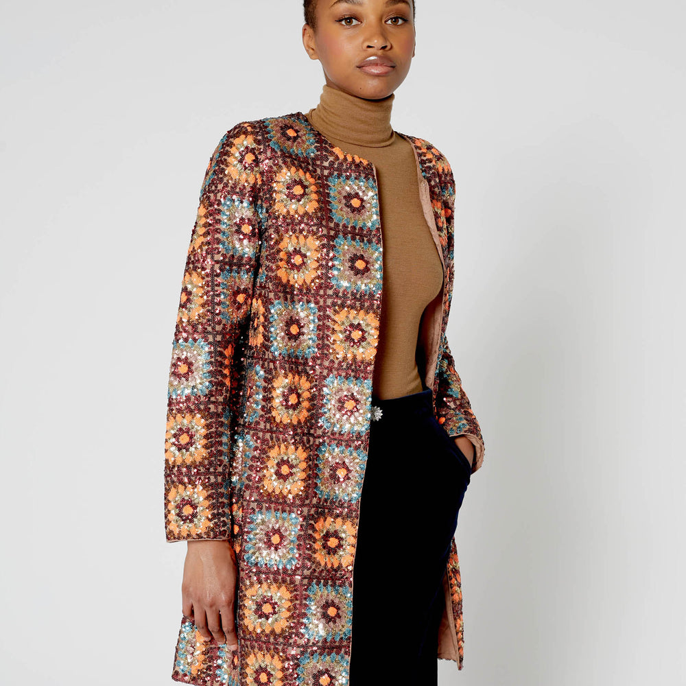 Veste Crochet paillette