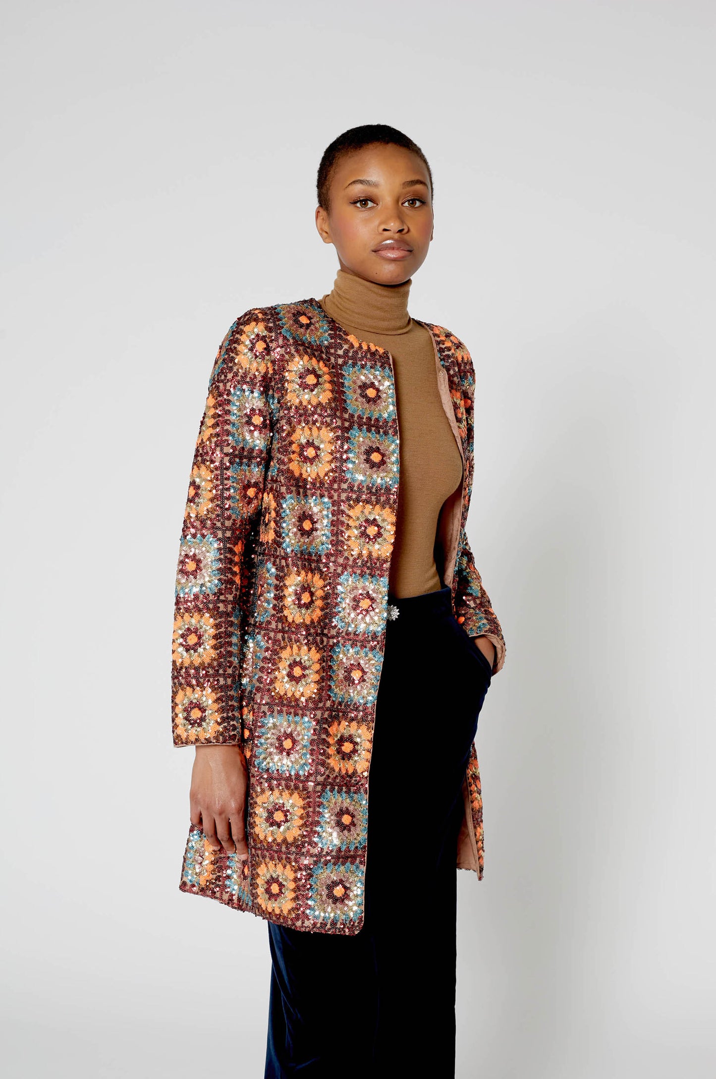 Veste Crochet paillette