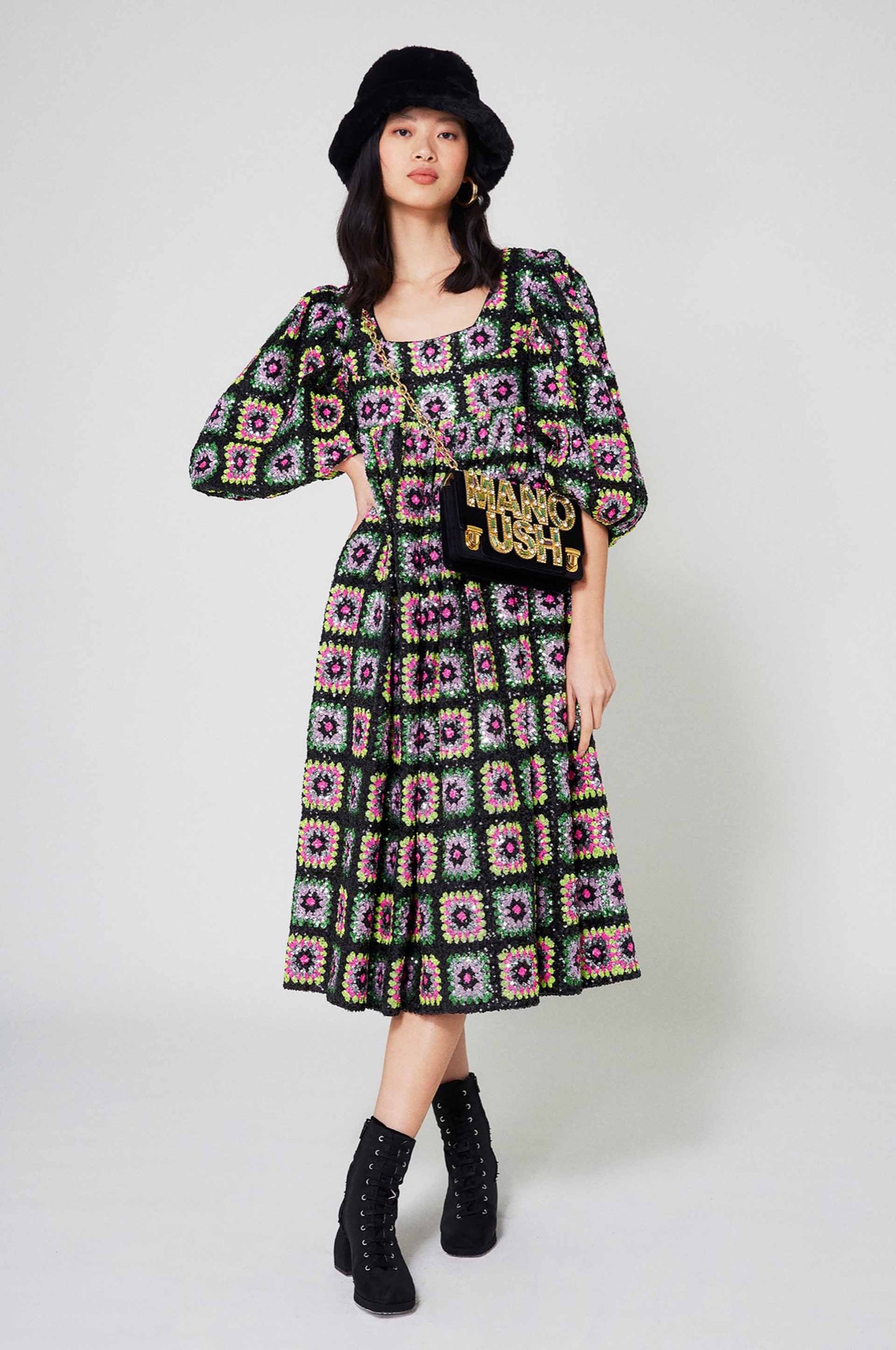 Robe Crochet paillette