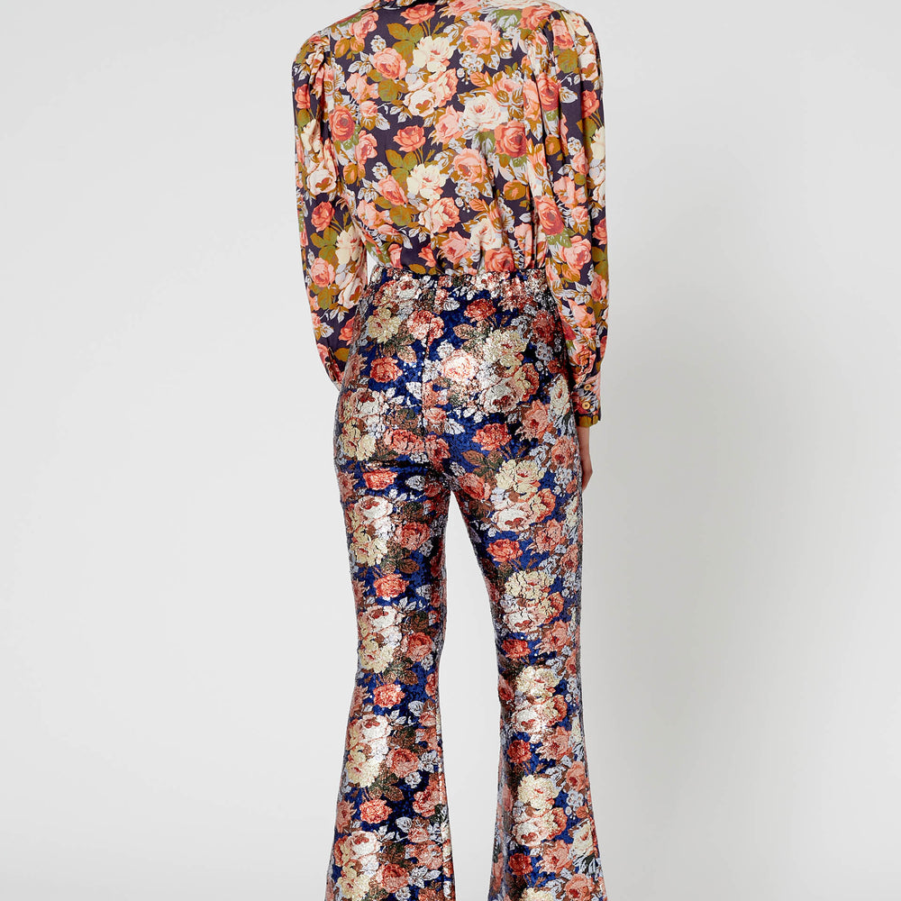 Pantalon Sequins Roses