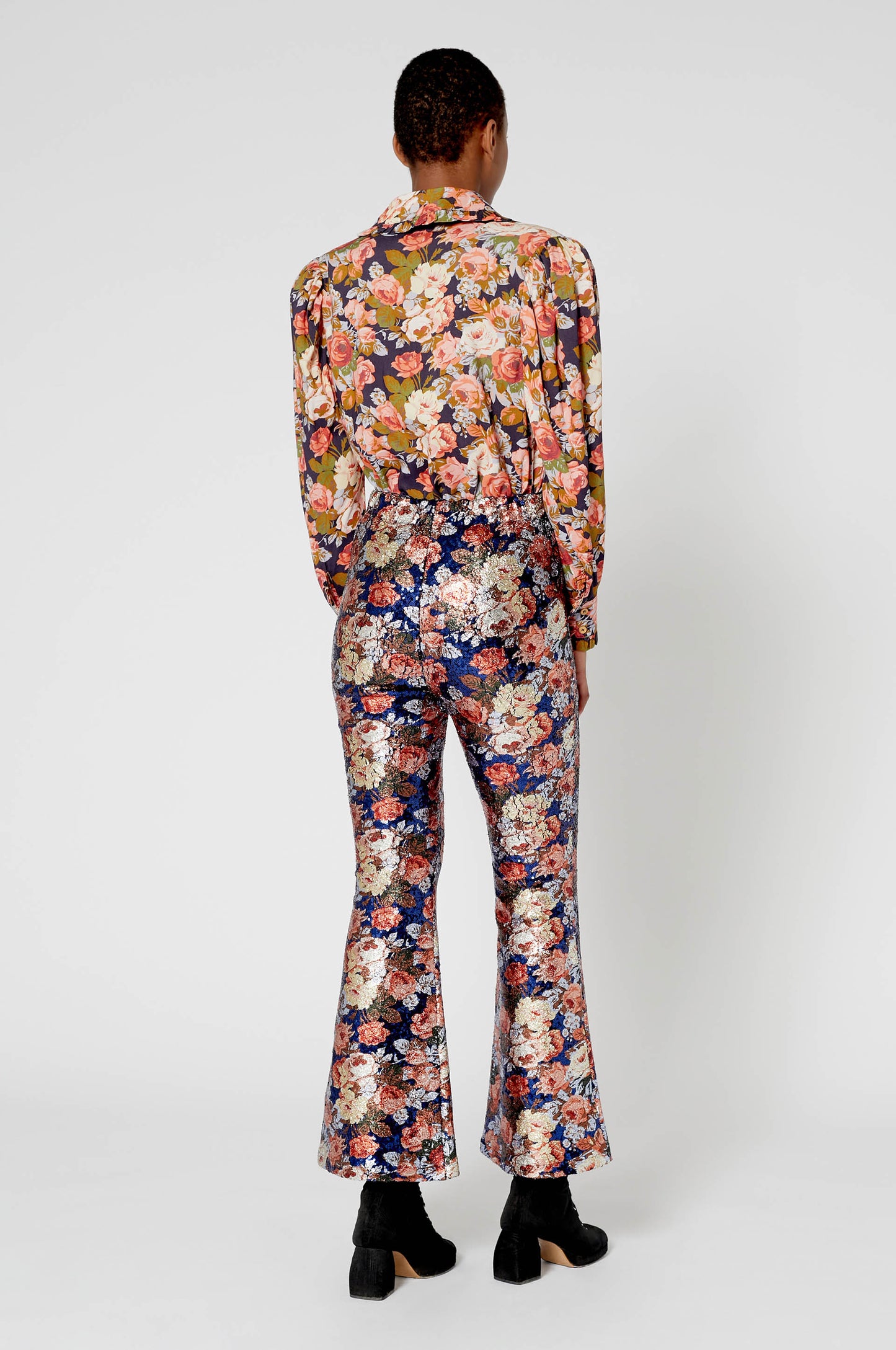 Pantalon Sequins Roses