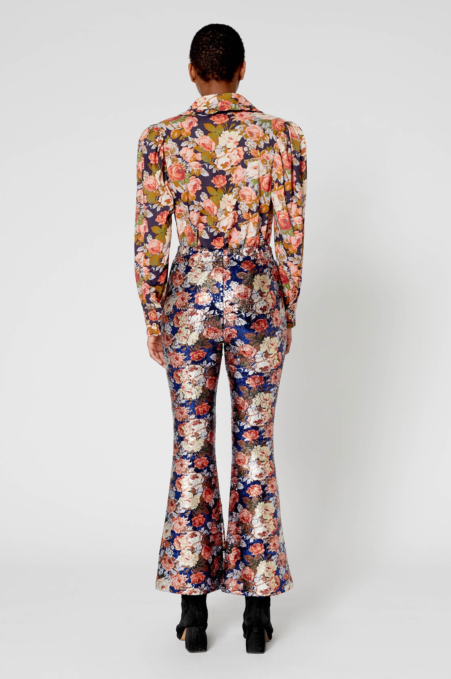 Pantalon Sequins Roses