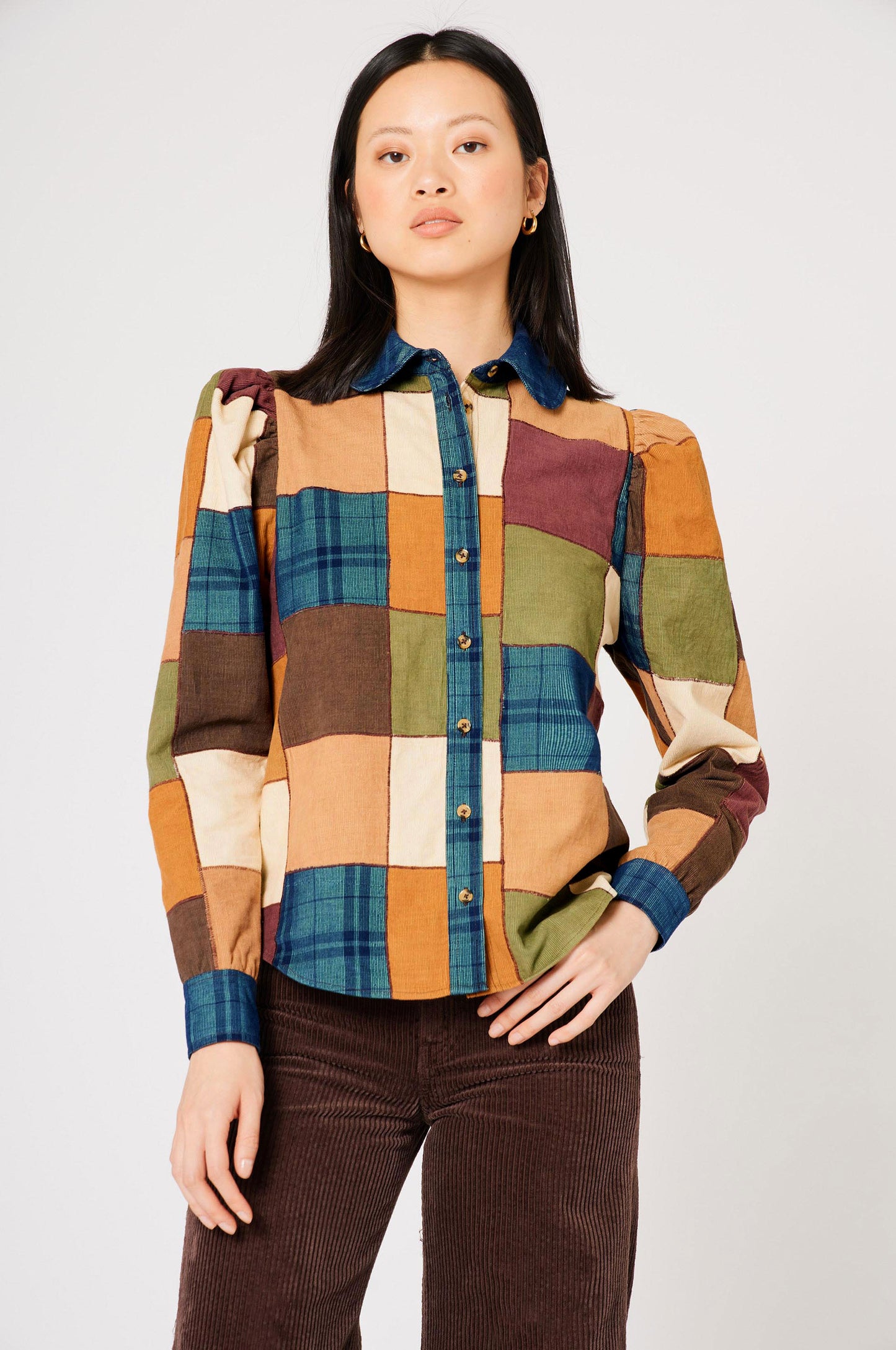 Chemise Damier Velours