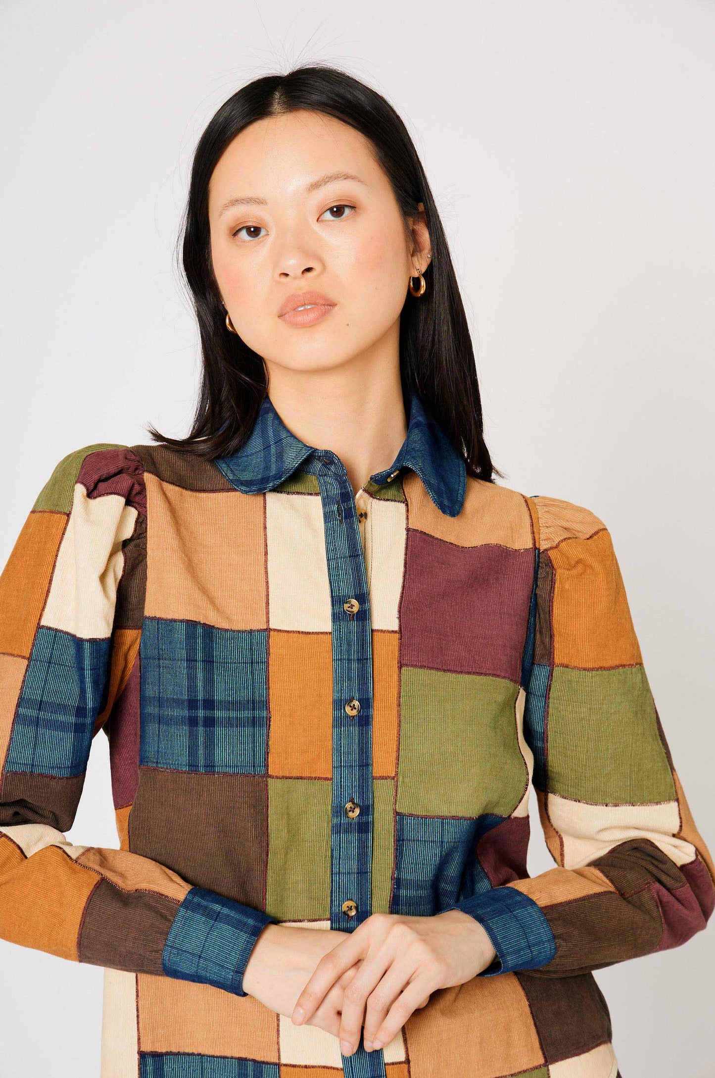 Chemise Damier Velours