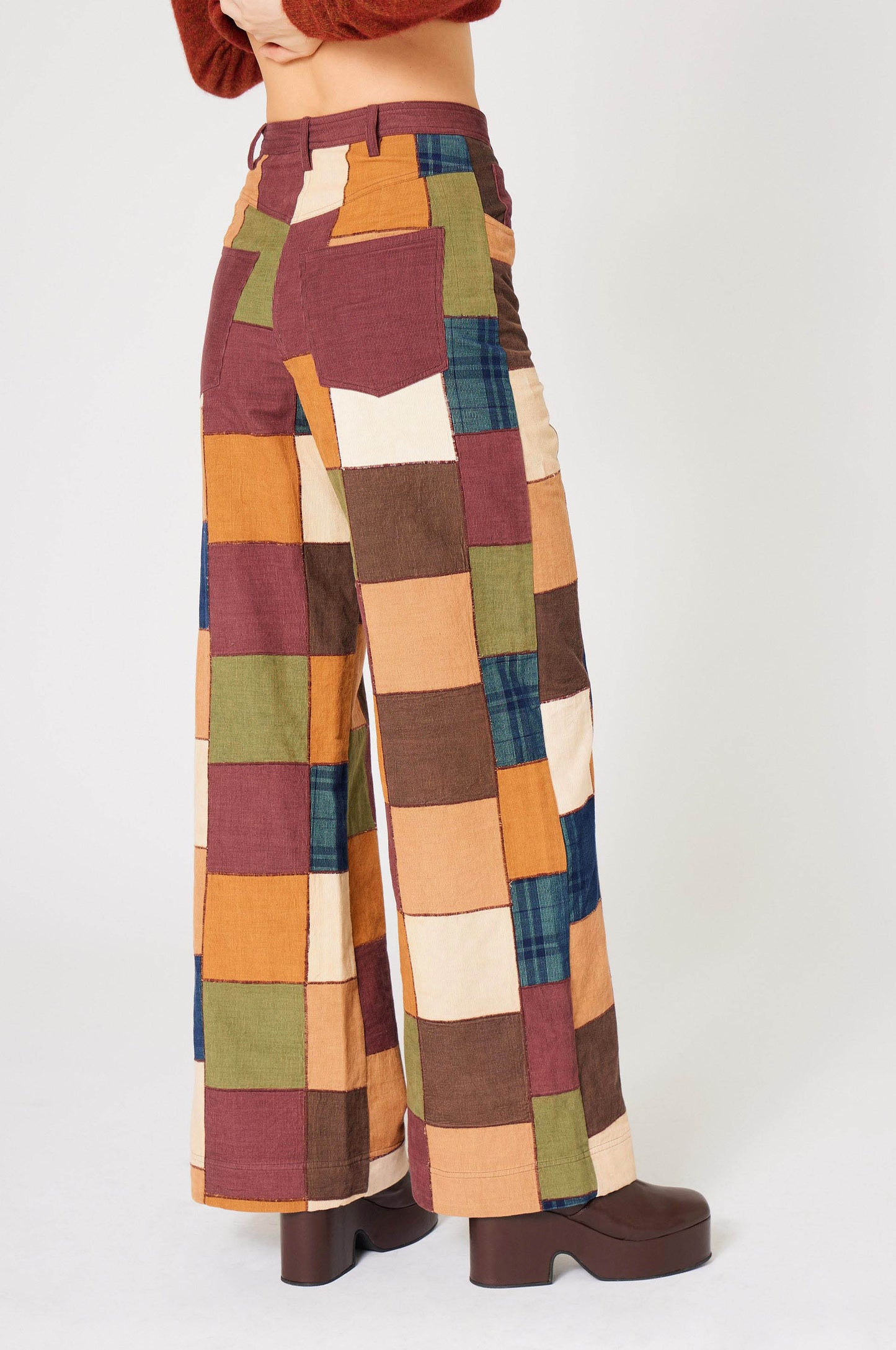 Pantalon Damier Velours