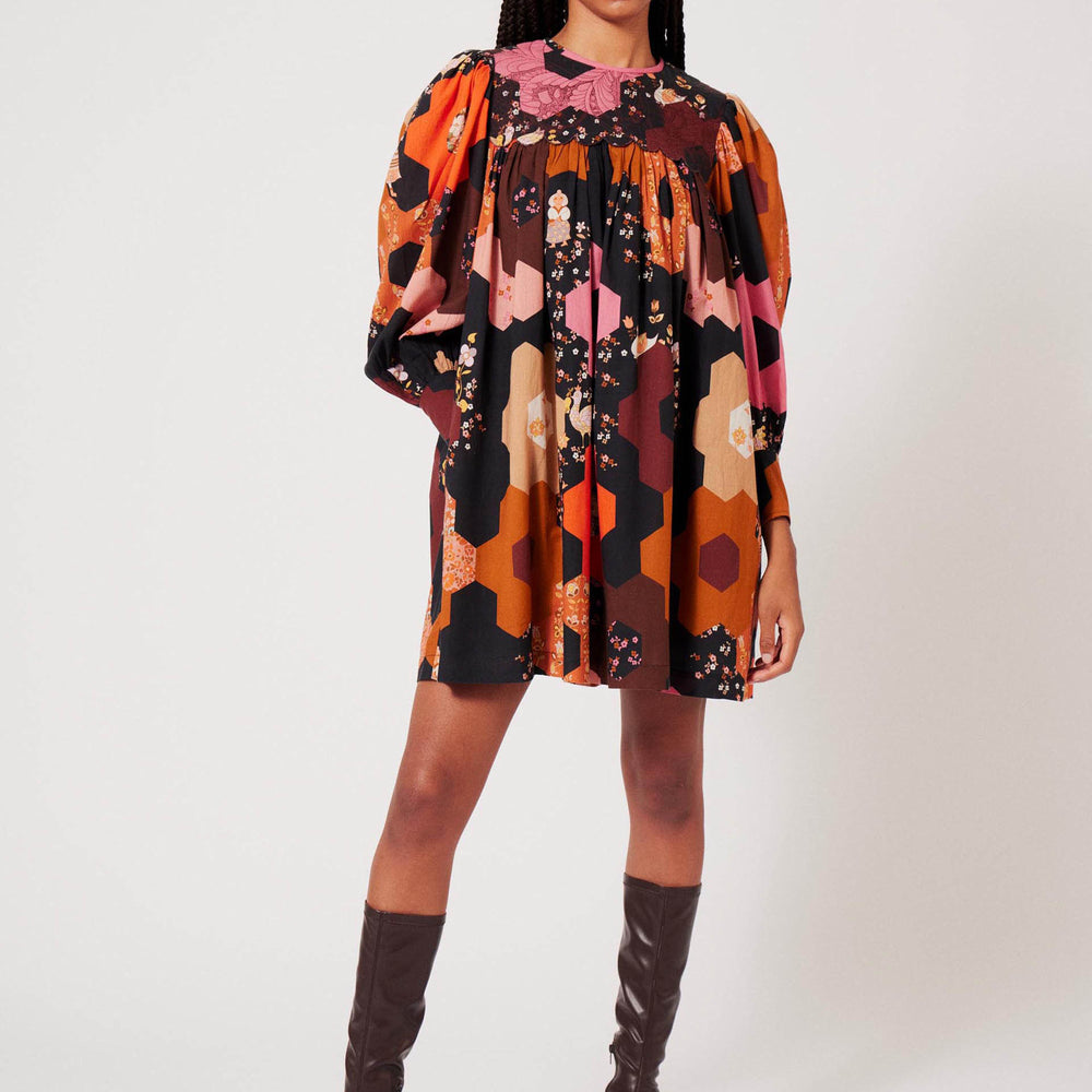 Robe courte Patchwork Médiéval