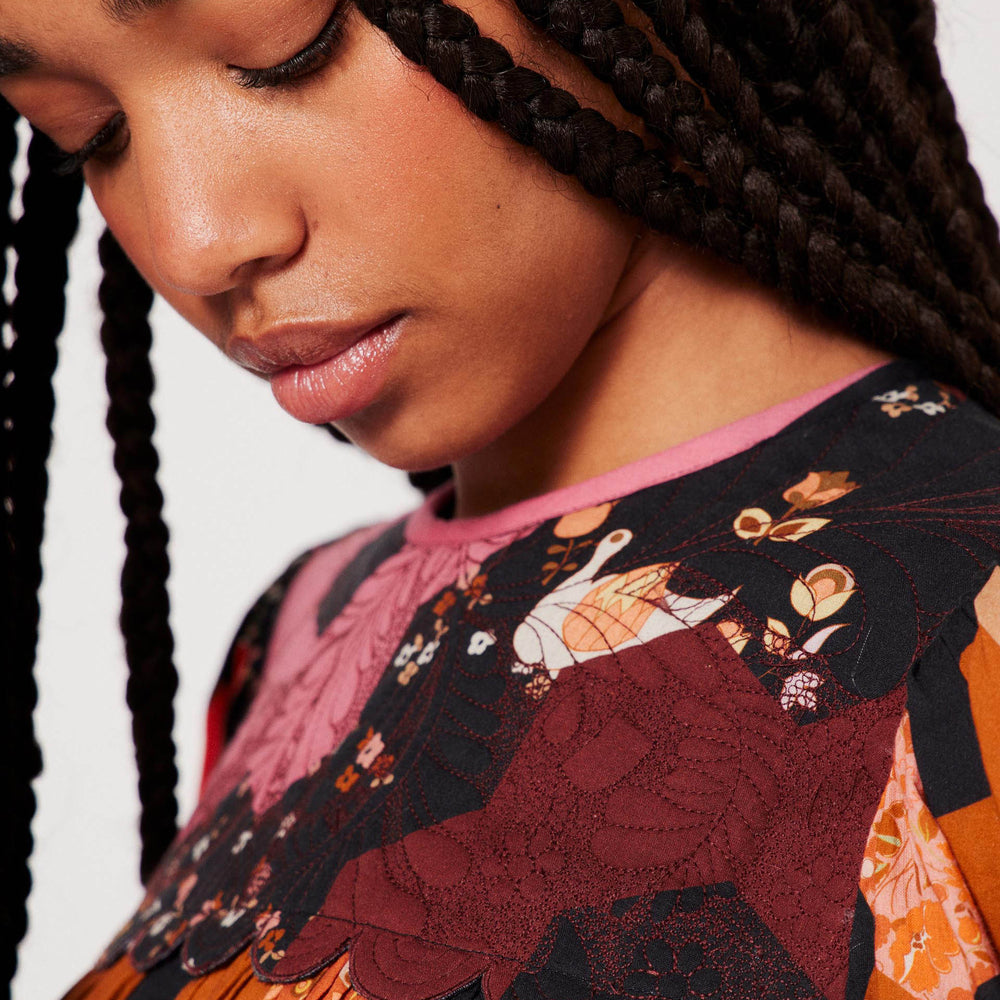 Robe courte Patchwork Médiéval