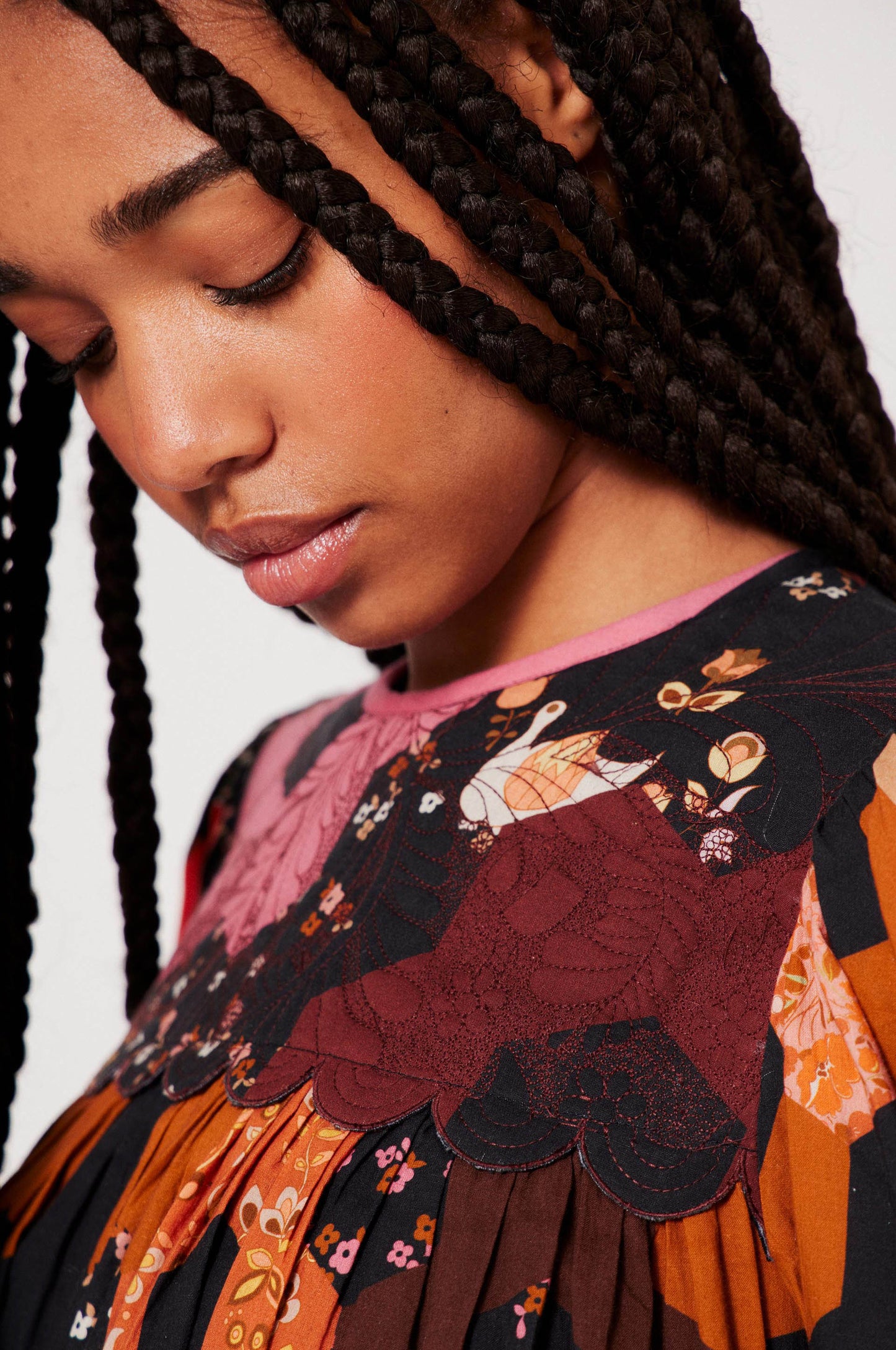 Robe courte Patchwork Médiéval