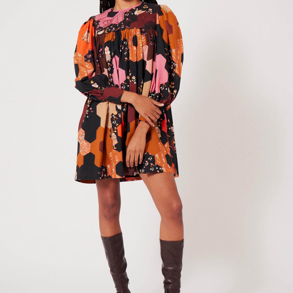 Robe courte Patchwork Médiéval