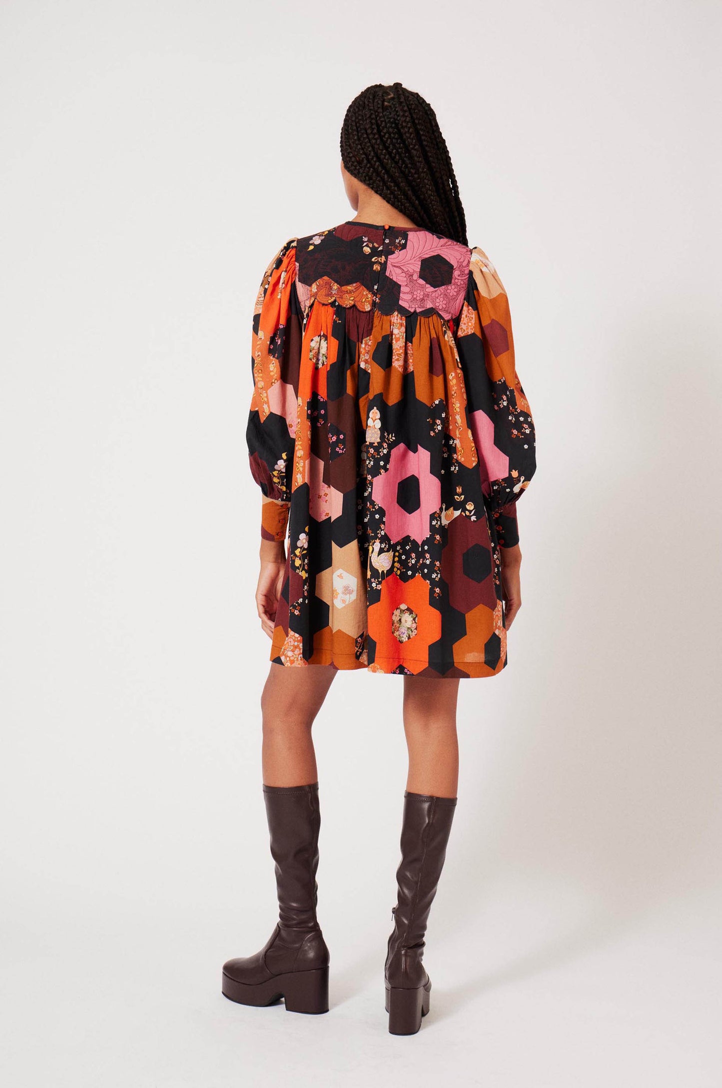 Robe courte Patchwork Médiéval