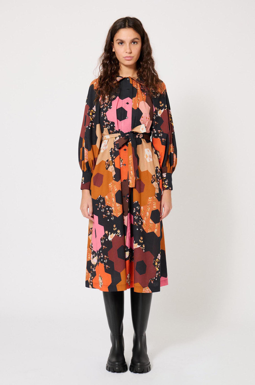 Robe longue Patchwork Médiéval