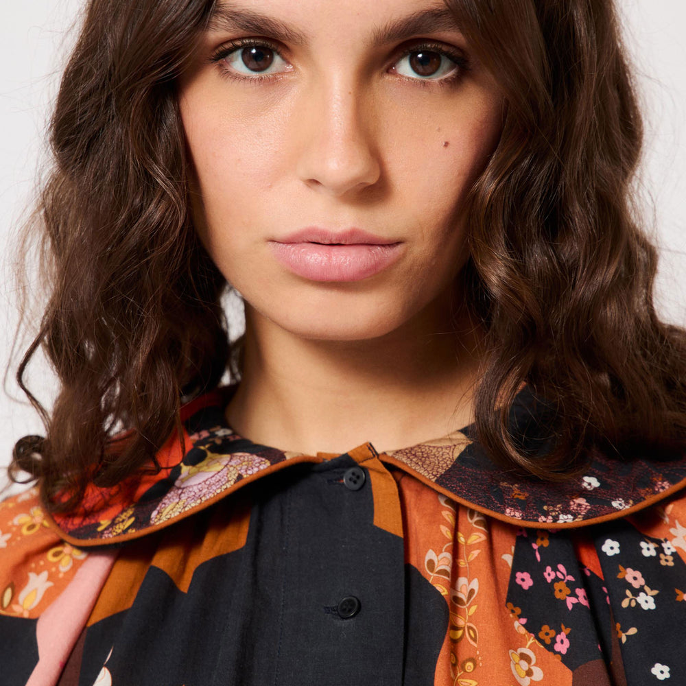 Robe longue Patchwork Médiéval