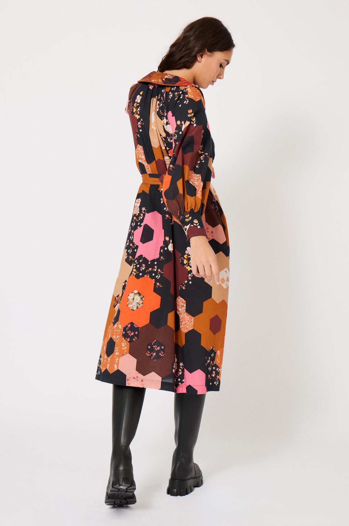 Robe longue Patchwork Médiéval