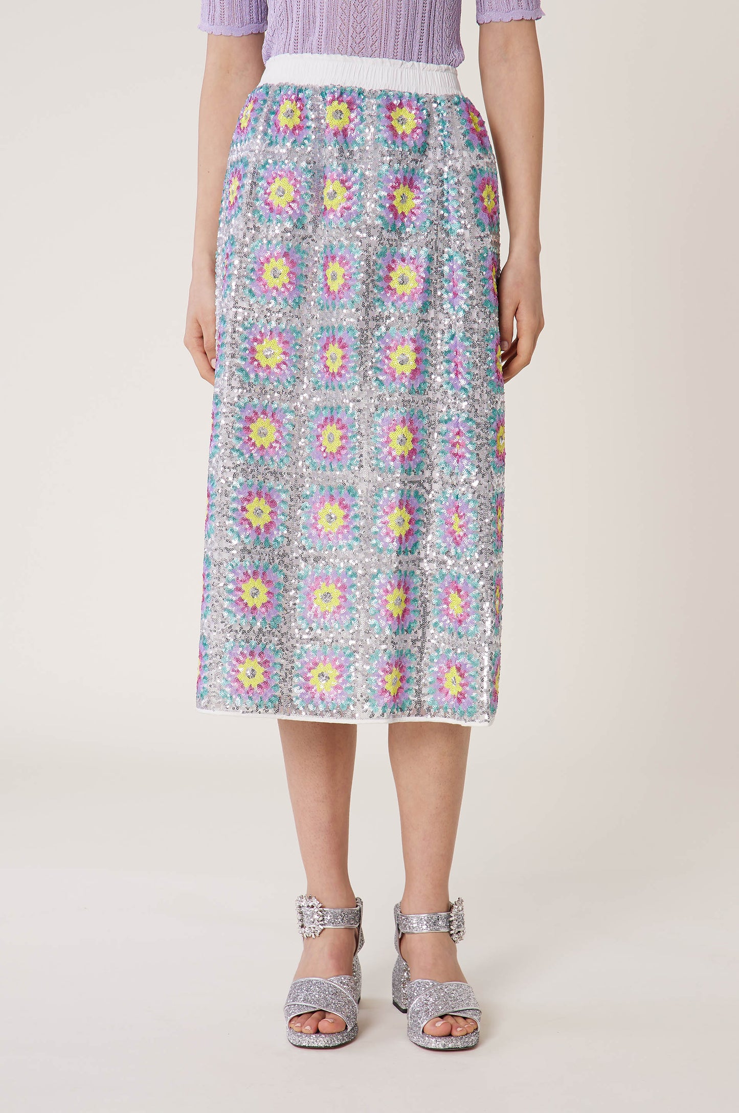 Patchwork Sequin Skirt