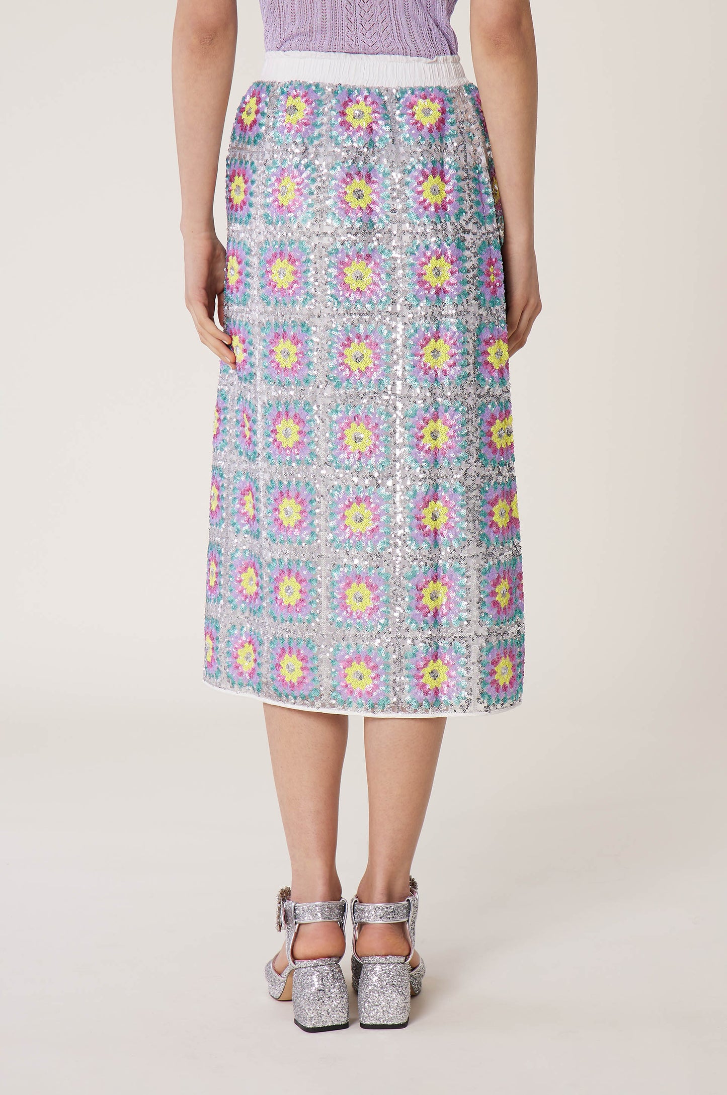 Patchwork Sequin Skirt