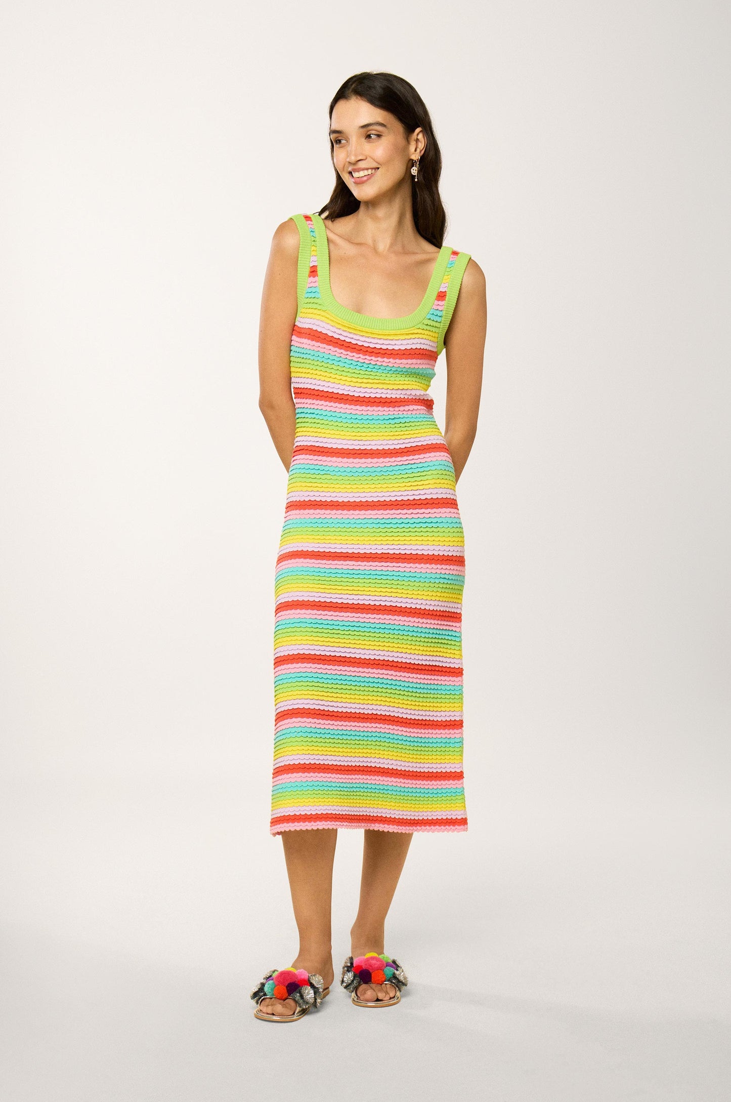 Robe Midi Ecaille Arc en Ciel