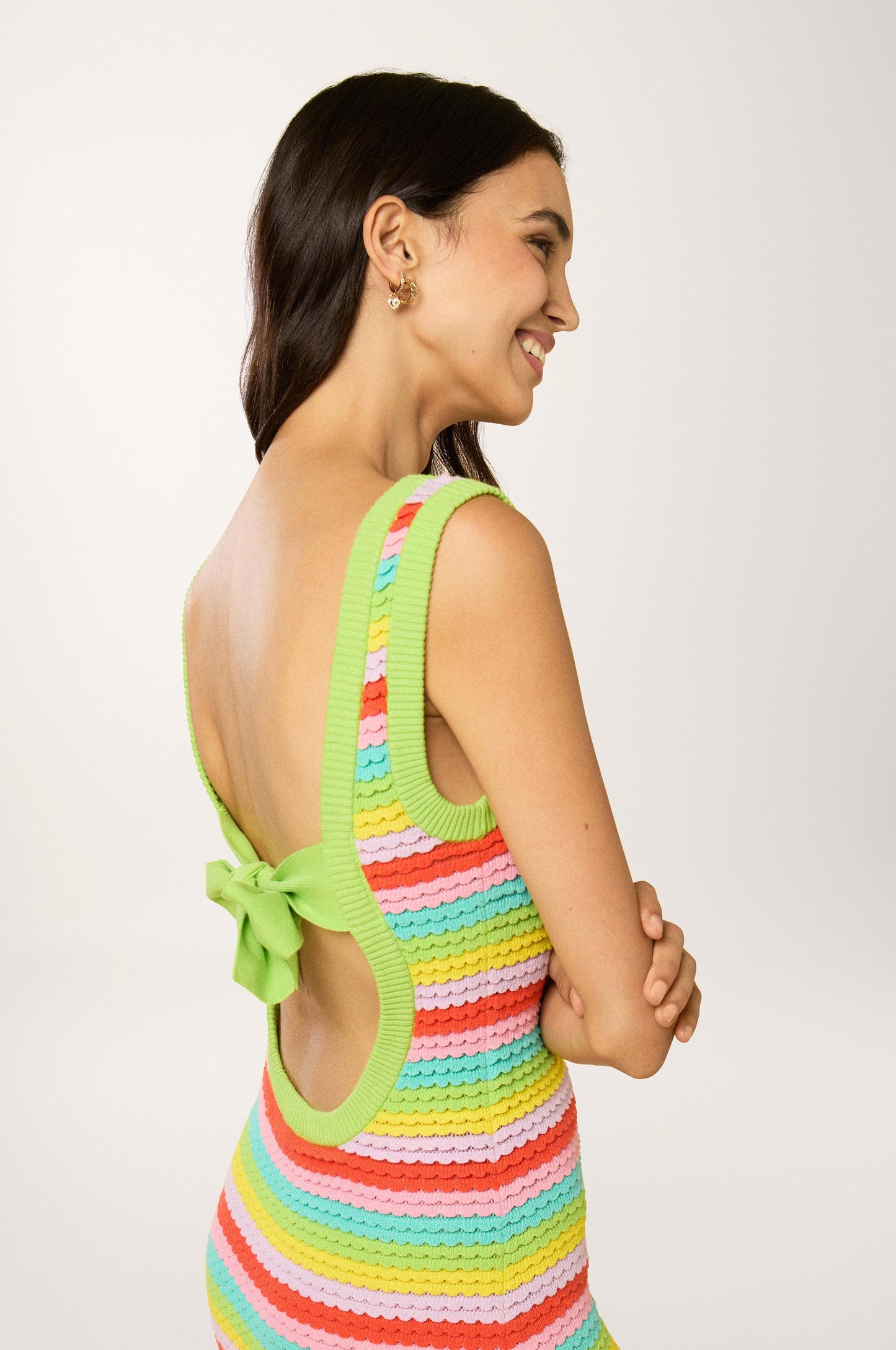 Robe Midi Ecaille Arc en Ciel