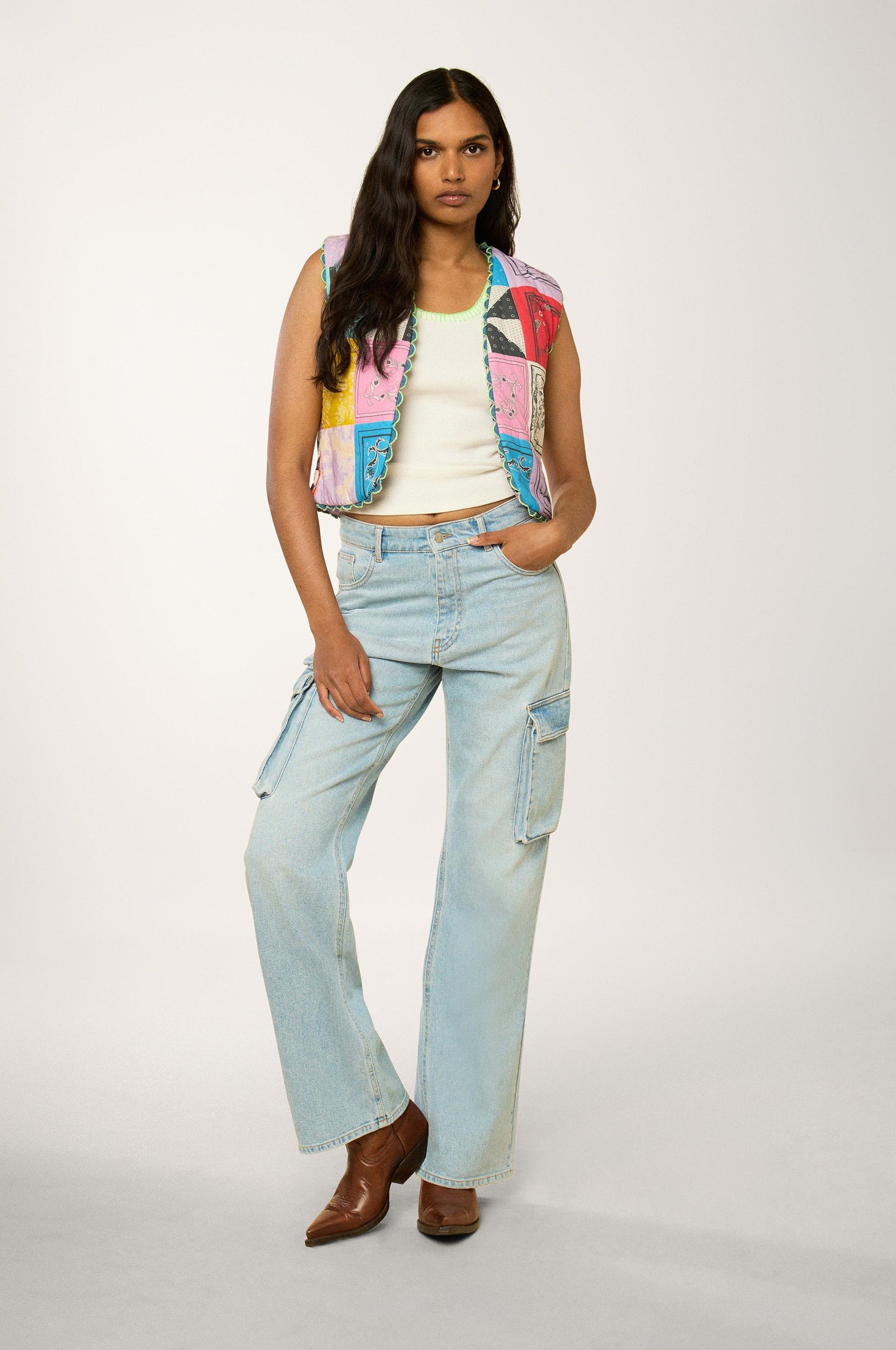 Veste sans manches Bandana Patchwork