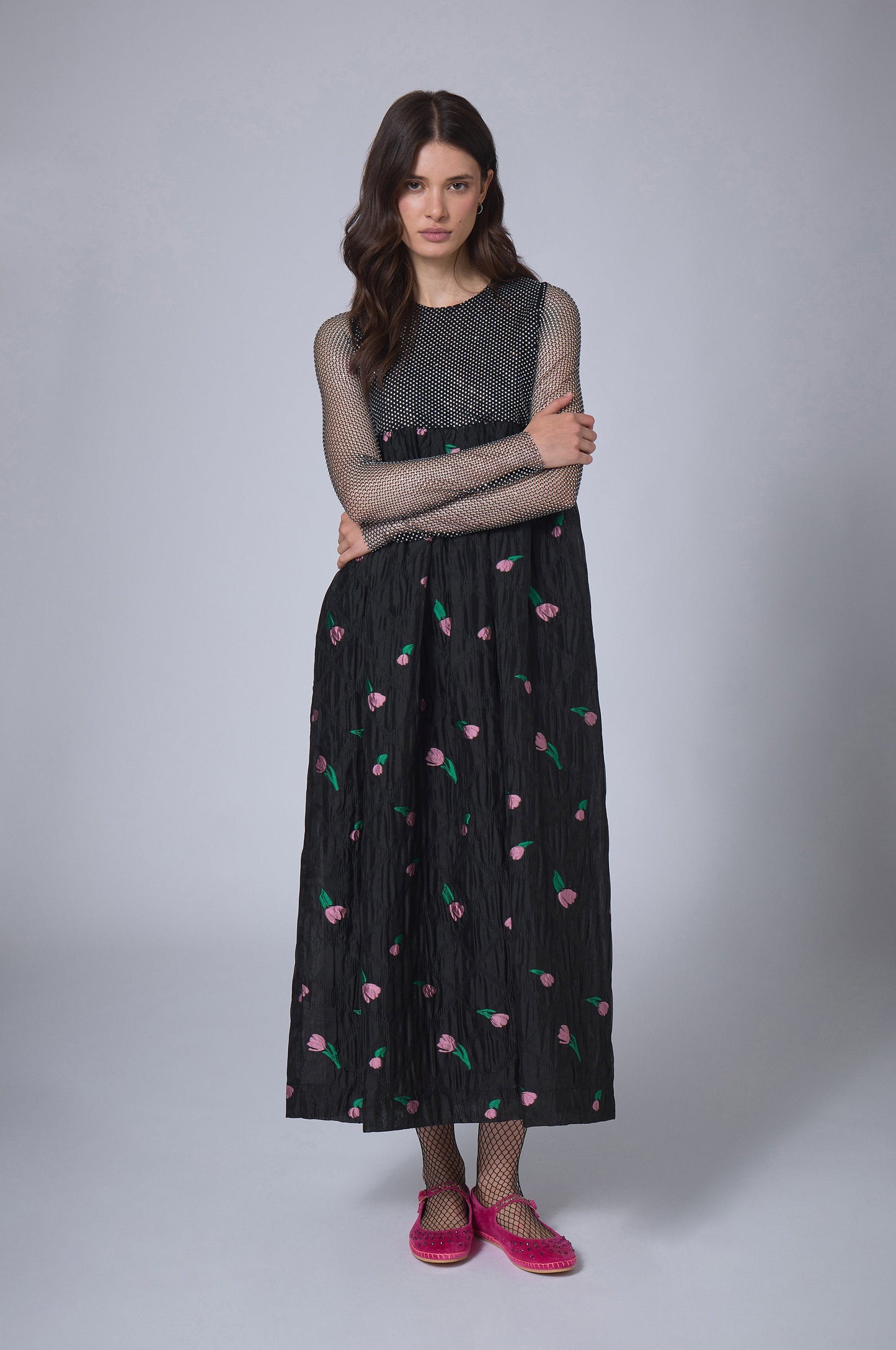 Robe Longue Flower Bubble