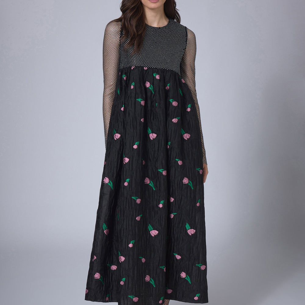 Robe Longue Flower Bubble