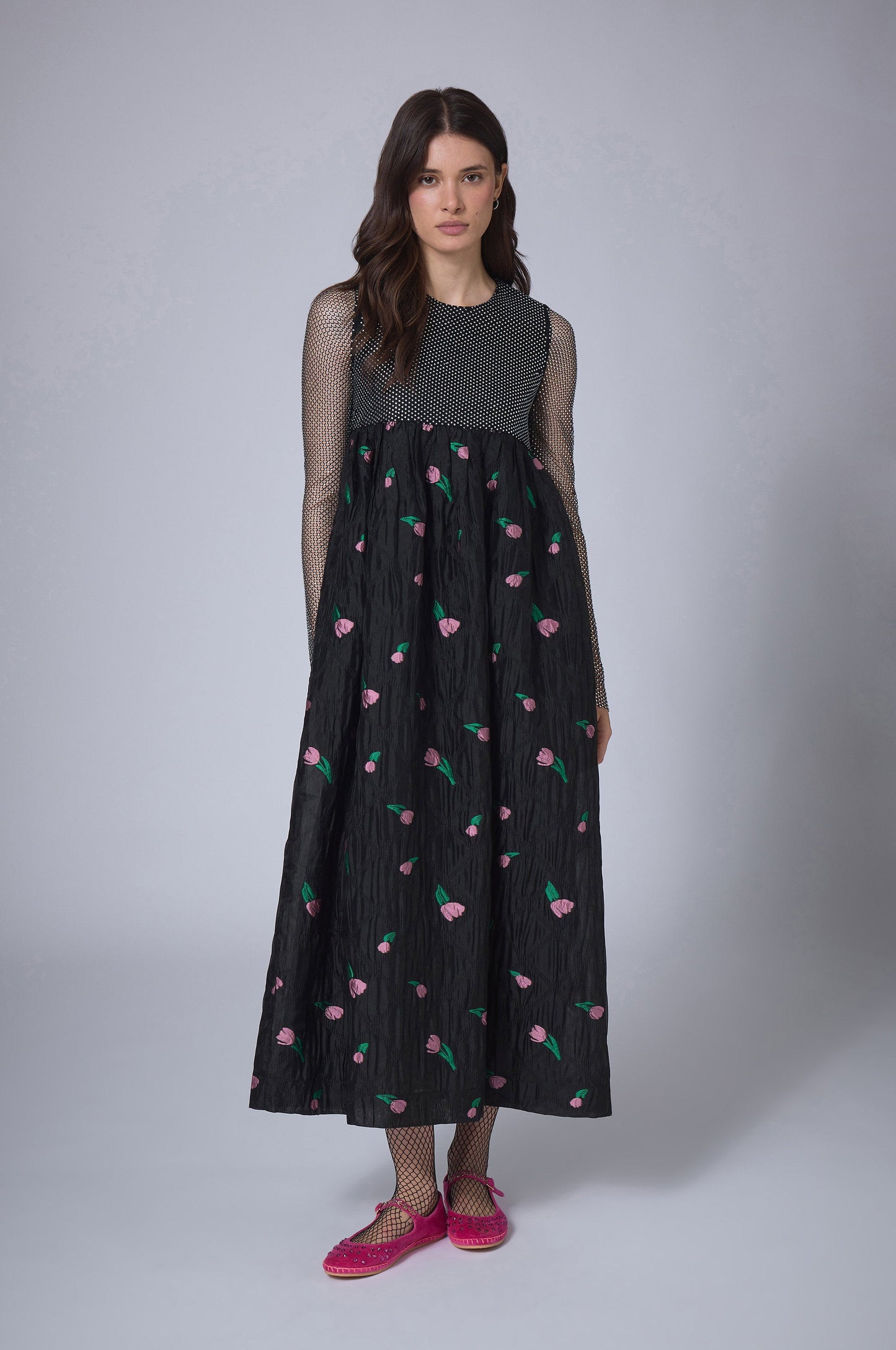 Robe Longue Flower Bubble