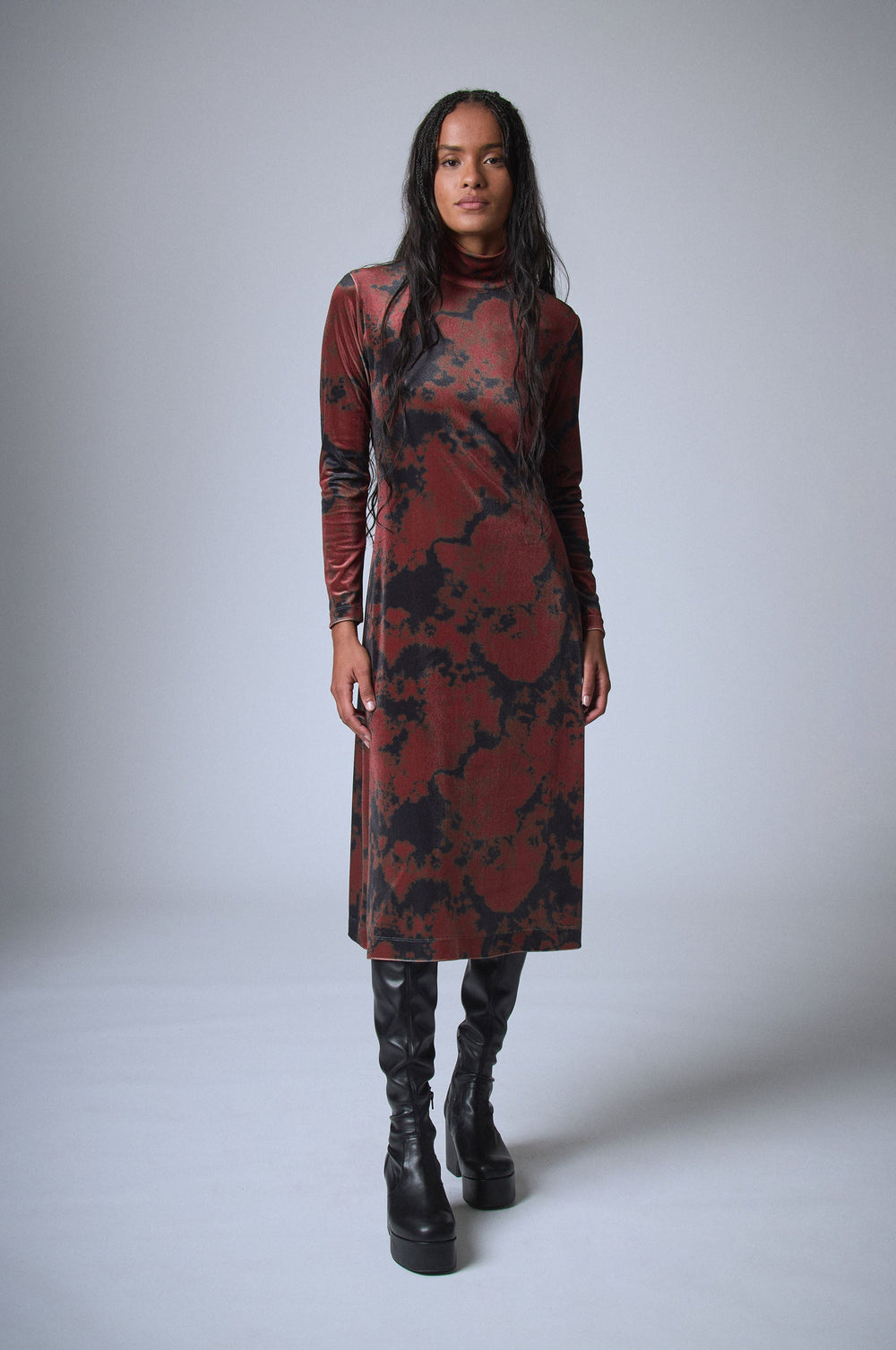 Robe mi-longue Tie and Dye