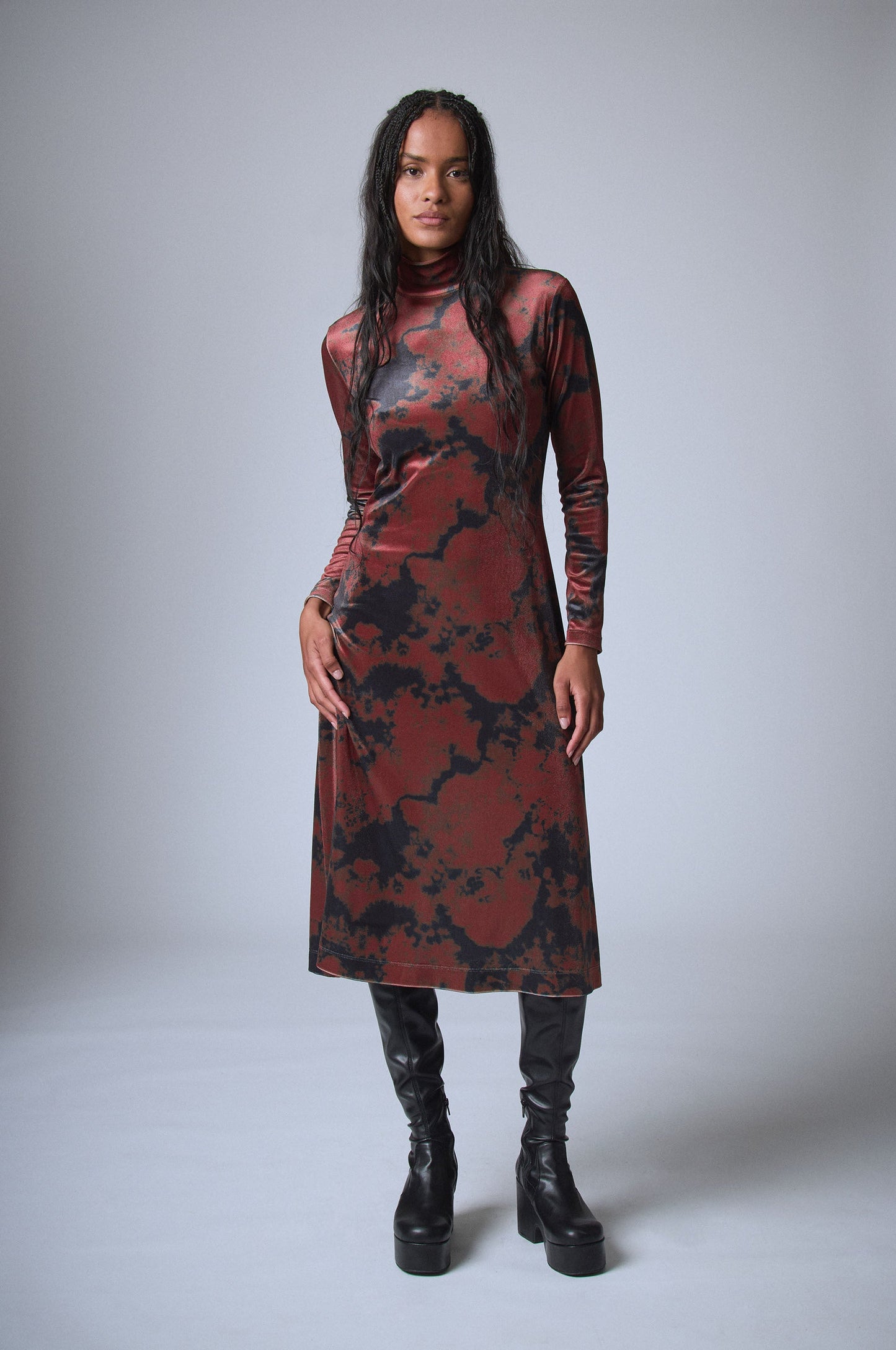 Robe mi-longue Tie and Dye