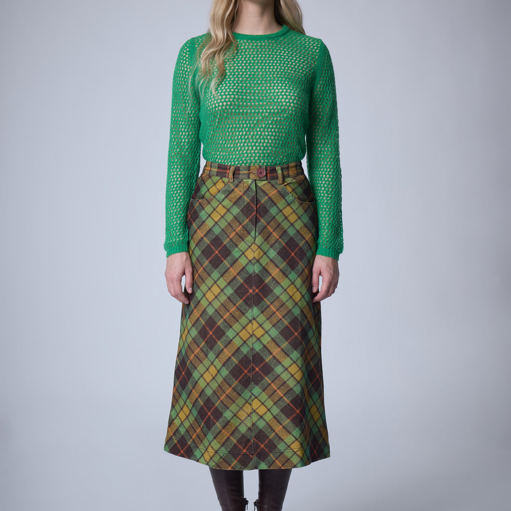 Jupe mi-longue Velvet Grunge