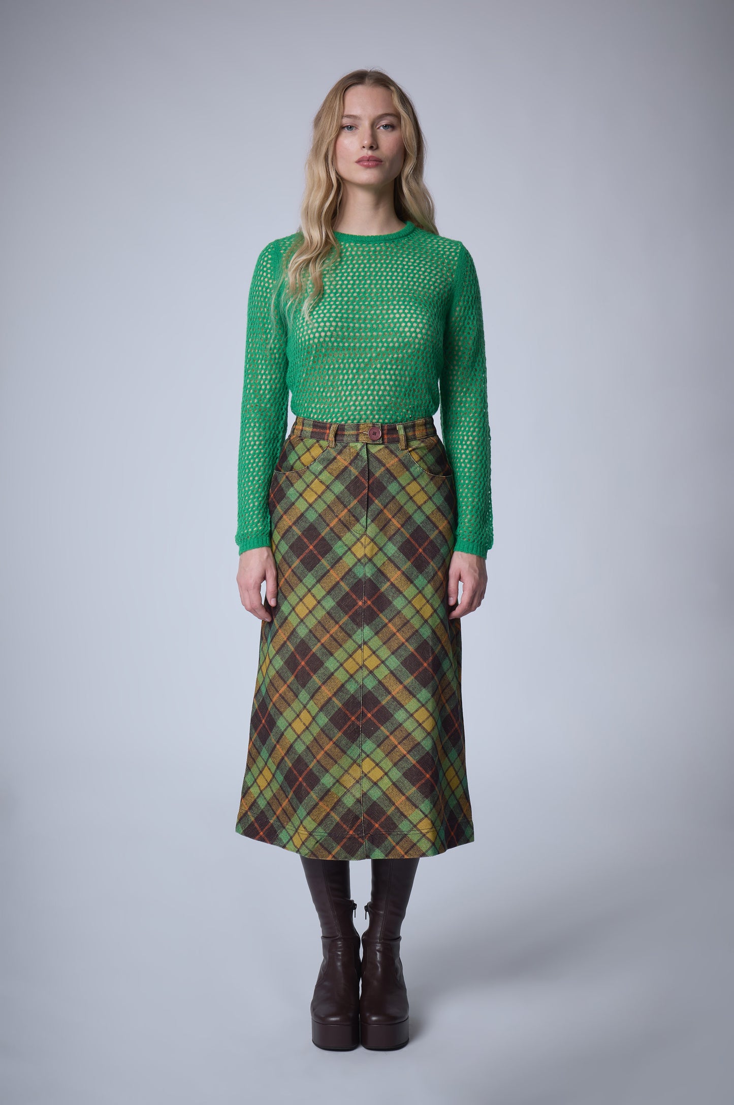 Jupe mi-longue Velvet Grunge