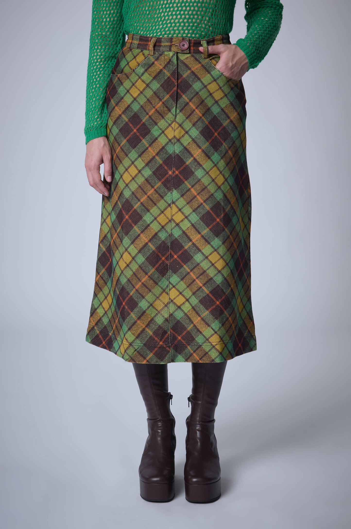 Jupe mi-longue Velvet Grunge