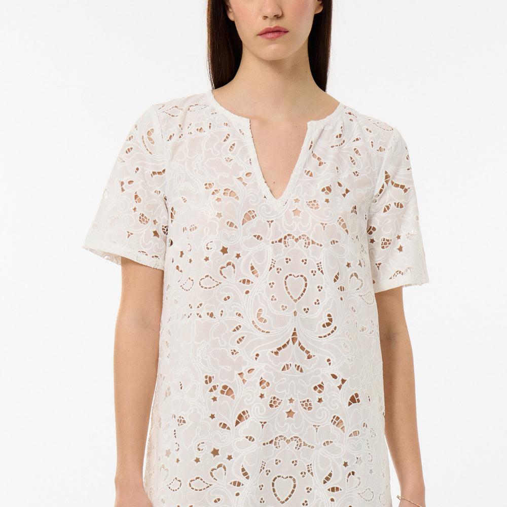 Robe mi-longue Broderie Suisse