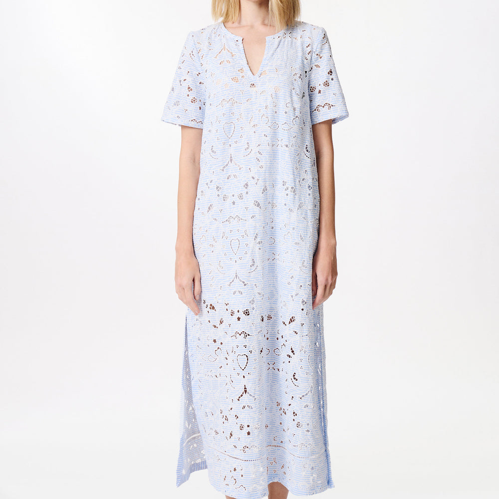 Robe mi-longue Broderie Suisse