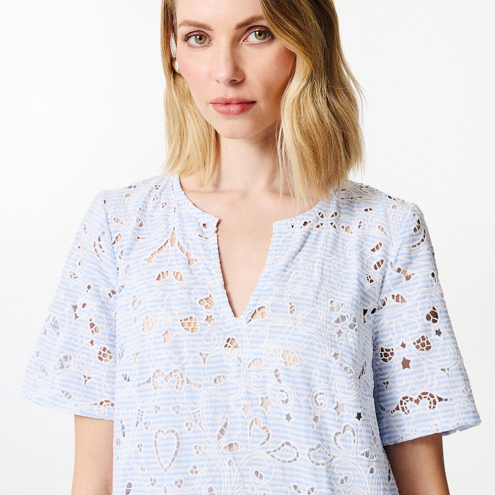 Robe mi-longue Broderie Suisse