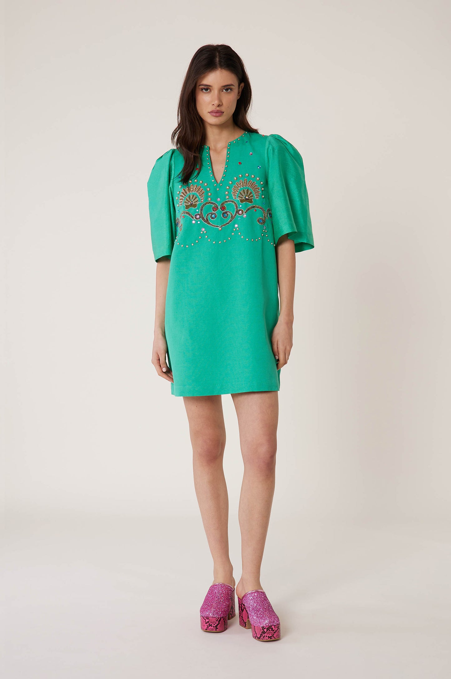 Robe courte coquillage