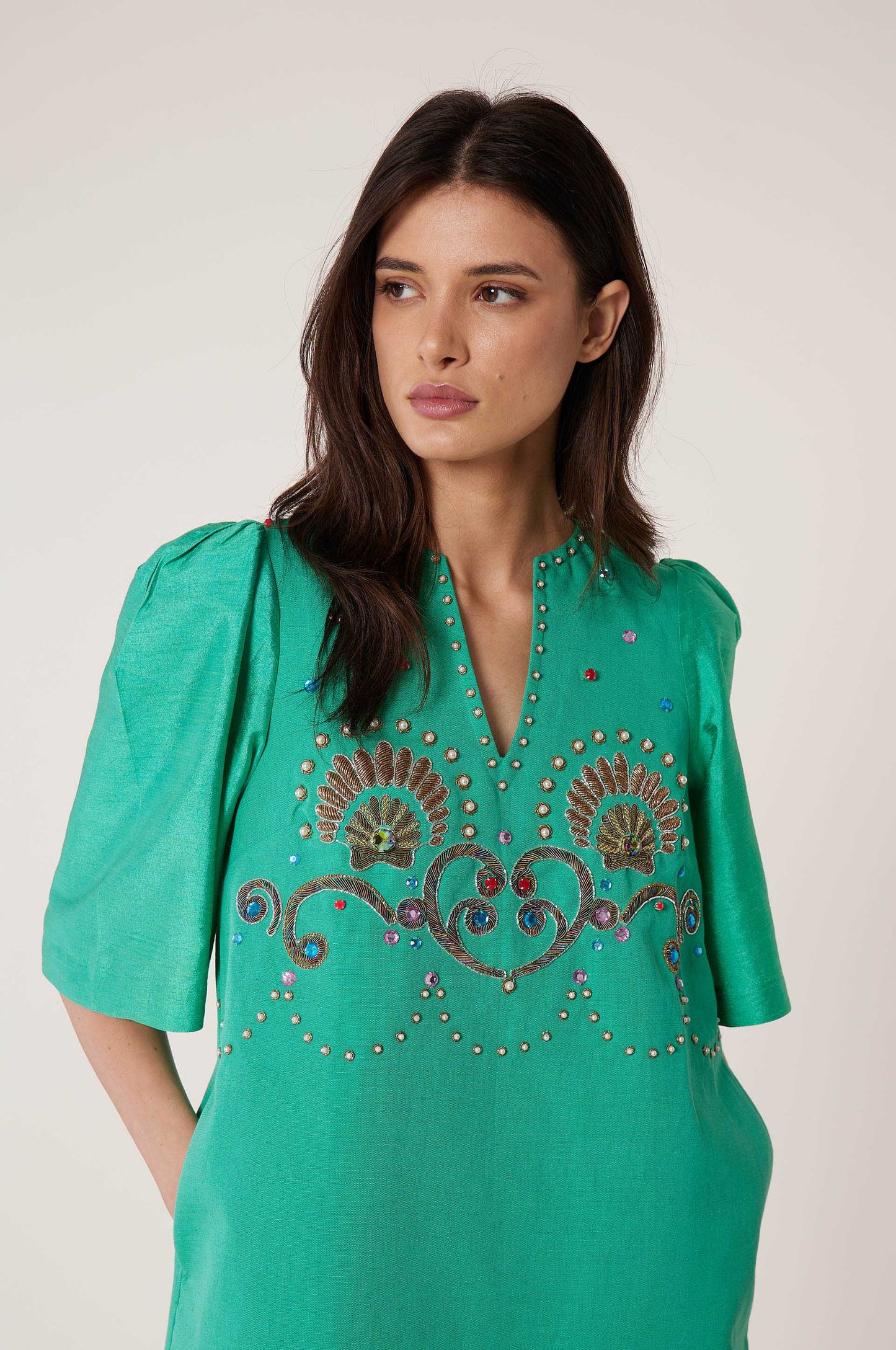 Robe courte coquillage