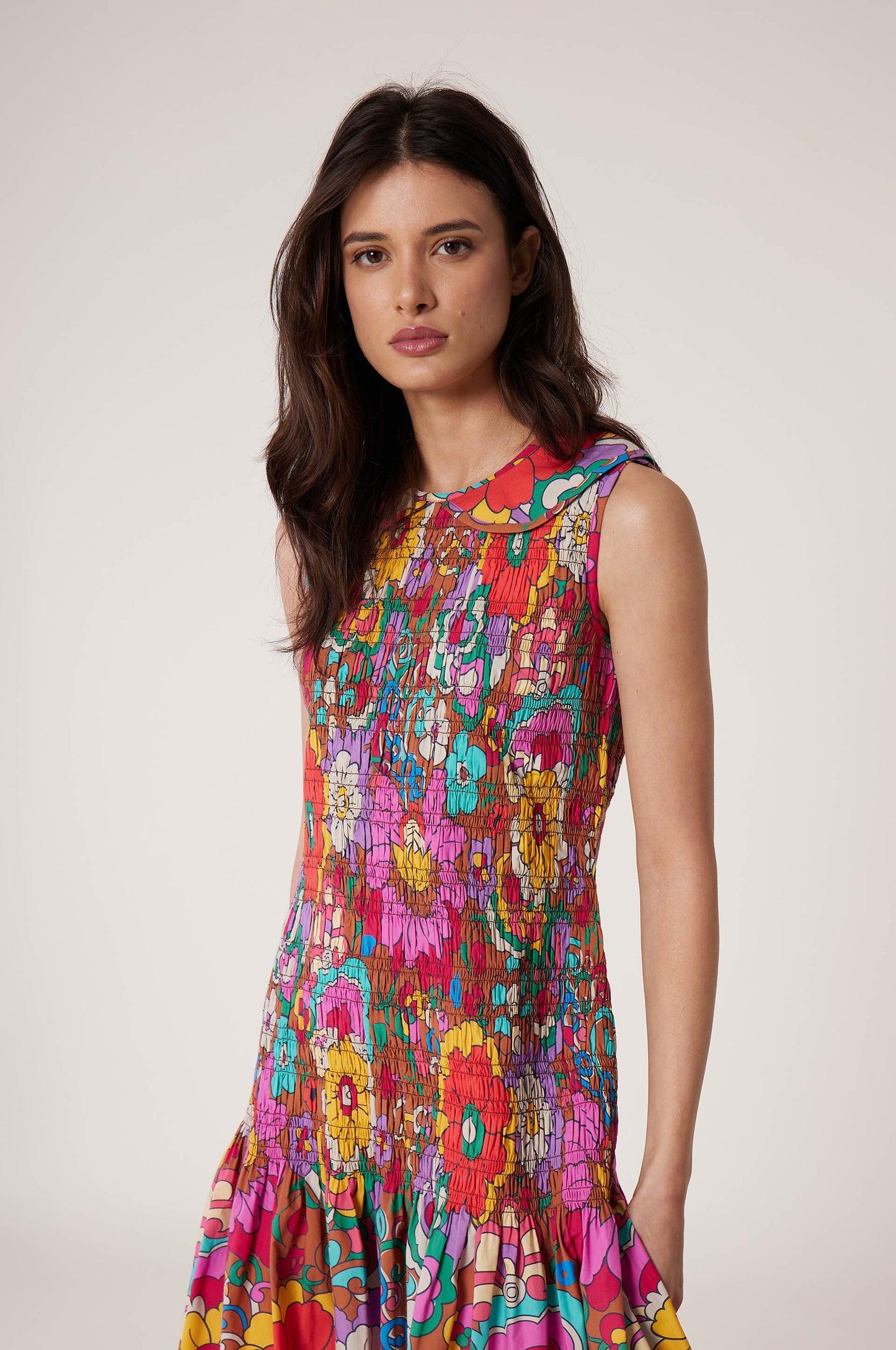 Robe à smocks Jardin