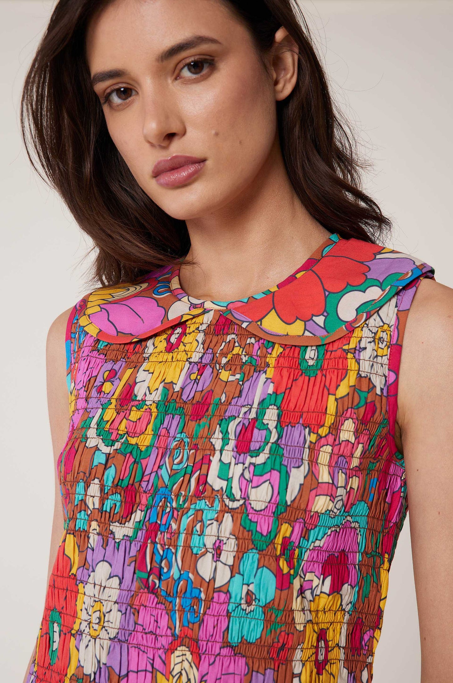Robe à smocks Jardin