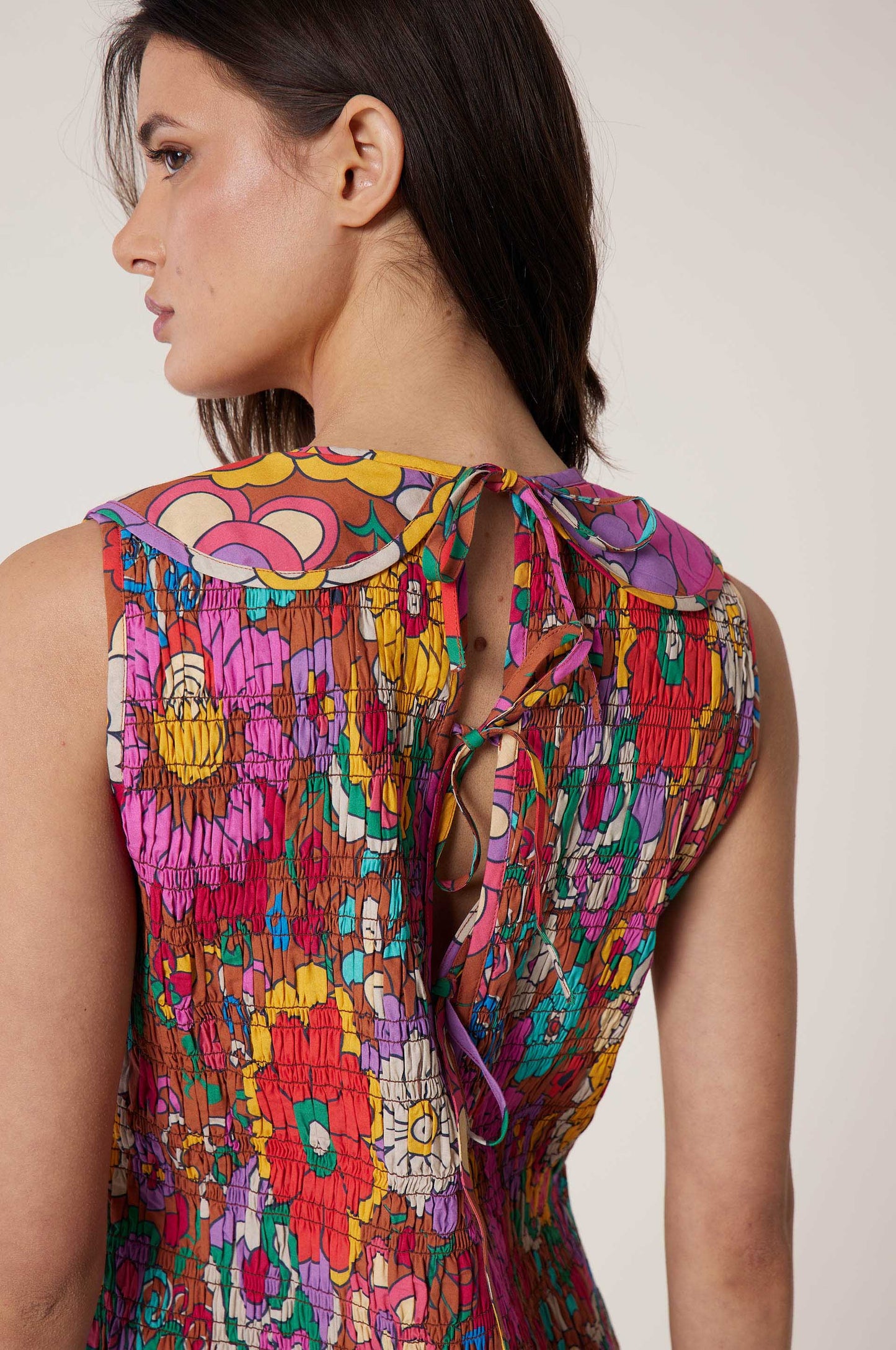 Robe à smocks Jardin